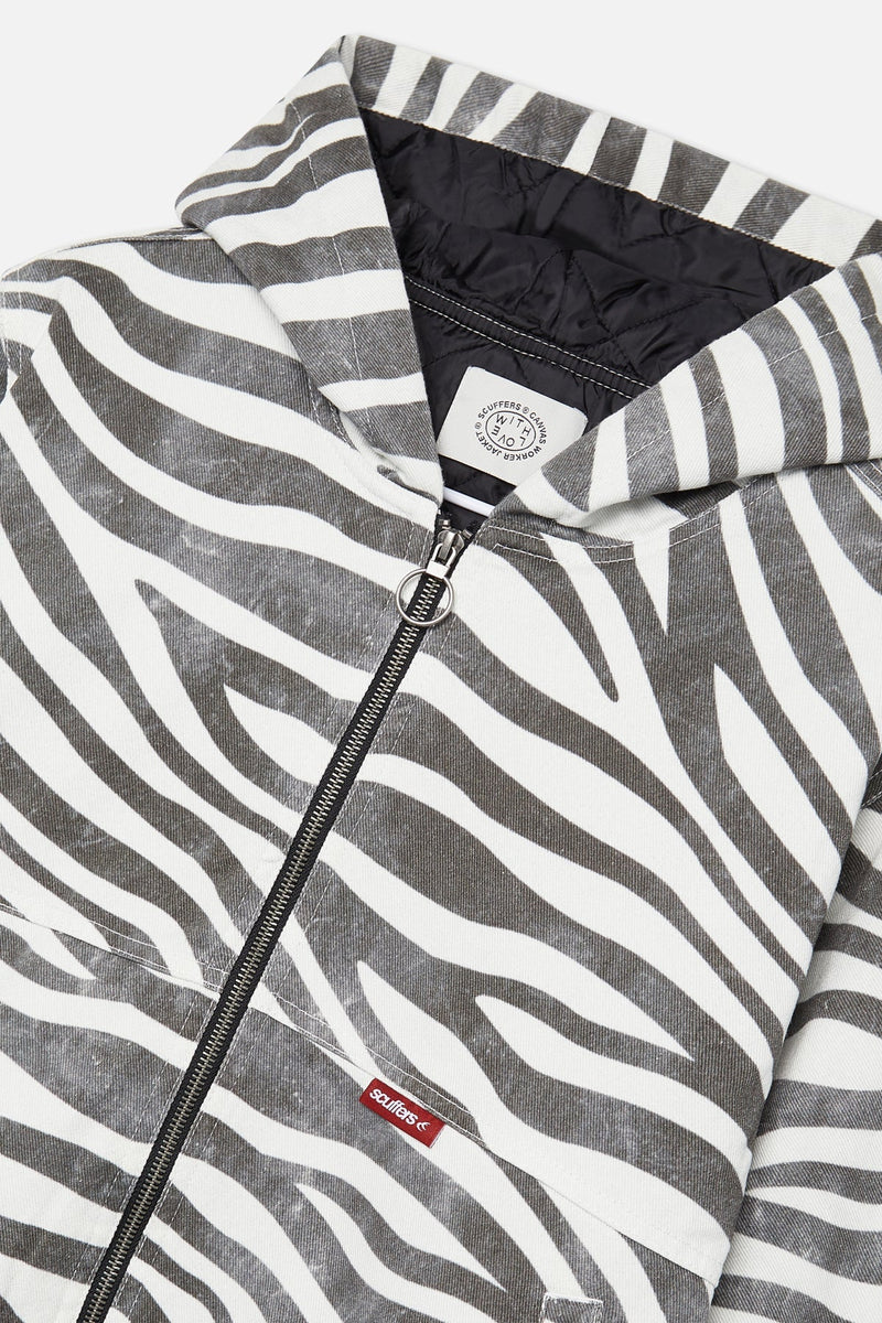 Zebra Print Work Jacket