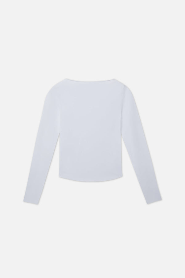 Logo White Longsleeve