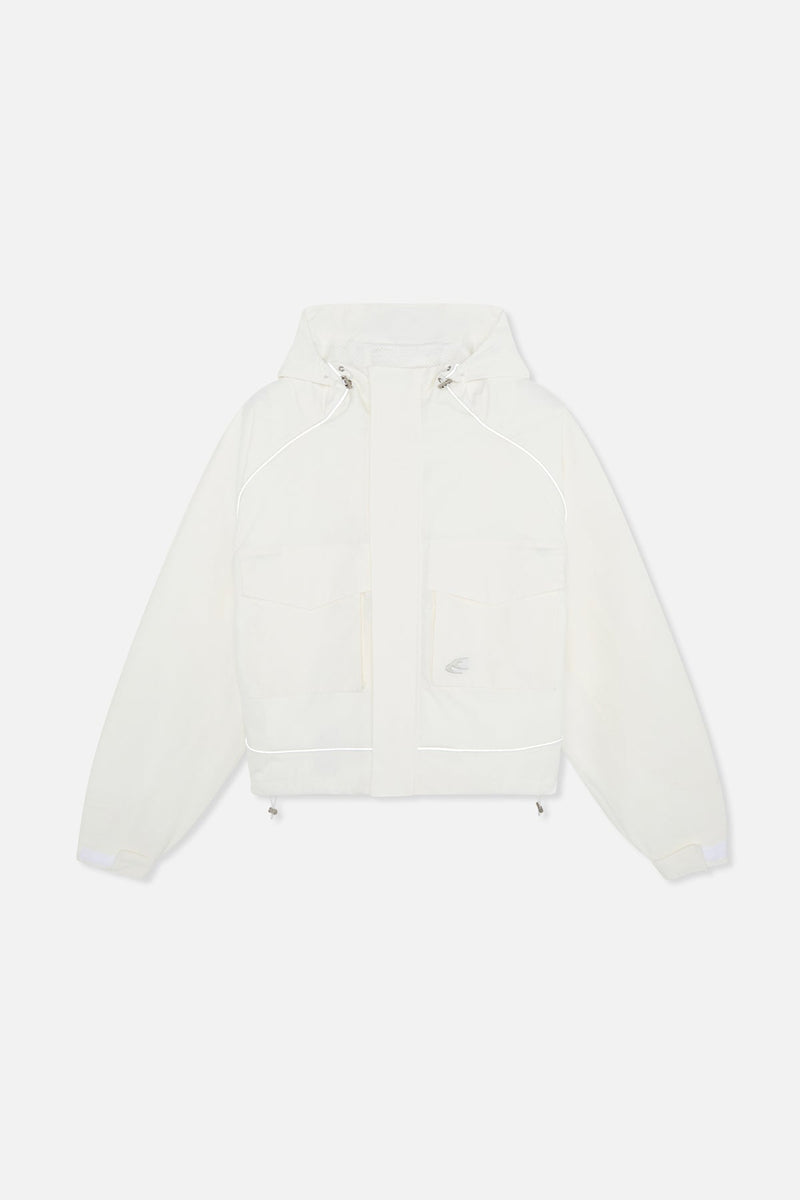 Essential White Windbreaker