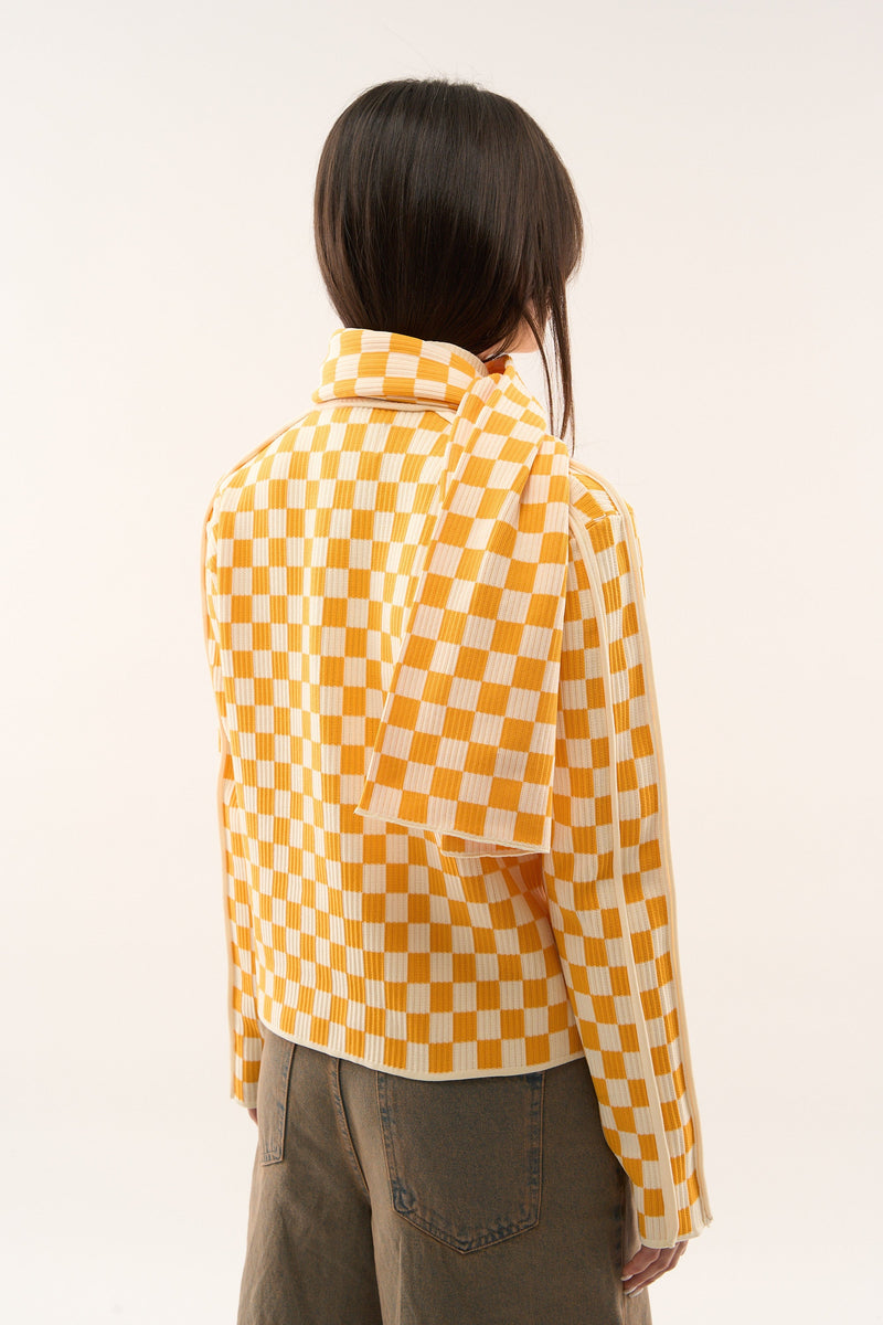 Monaco Yellow Checkered Zipper