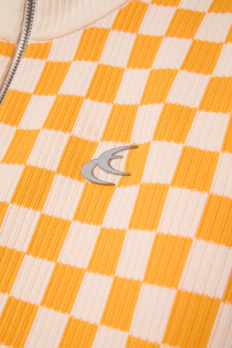Monaco Yellow Checkered Zipper