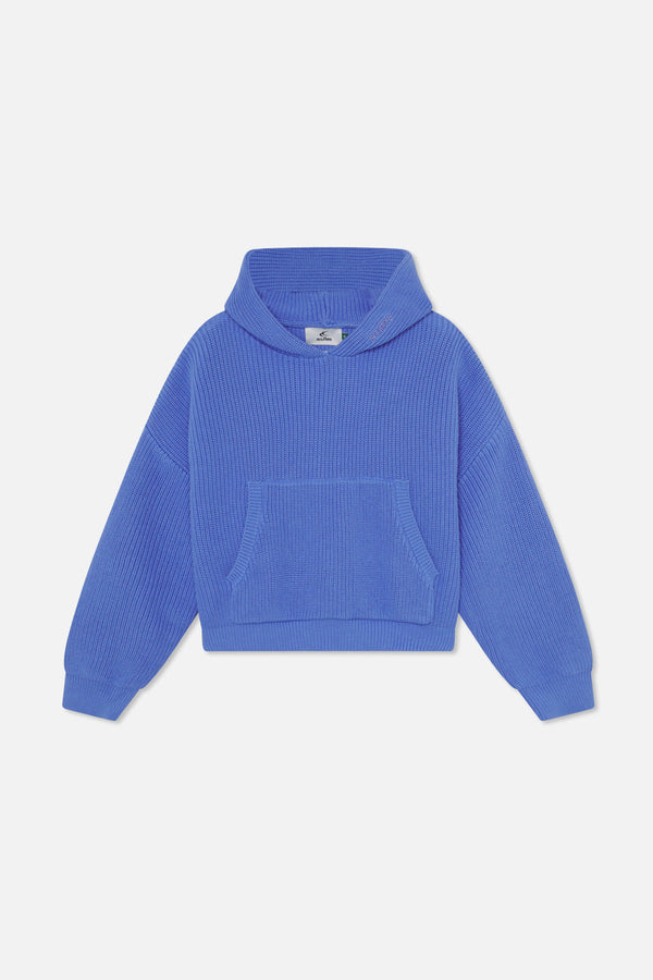 Bawdy Royal Blue Knit Hoodie