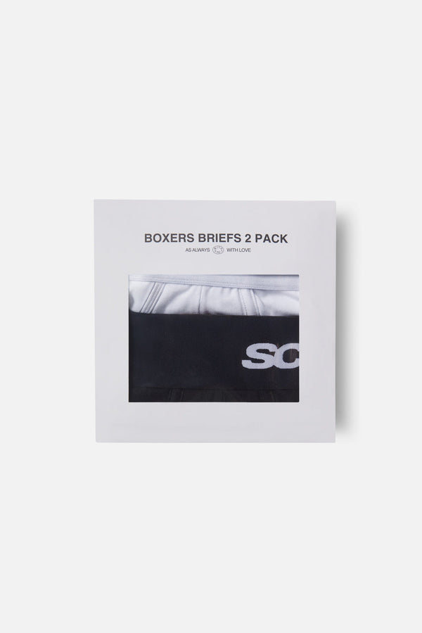 Basic Brief Black & White Boxers