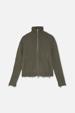 Bawdy Knit Green Zipper