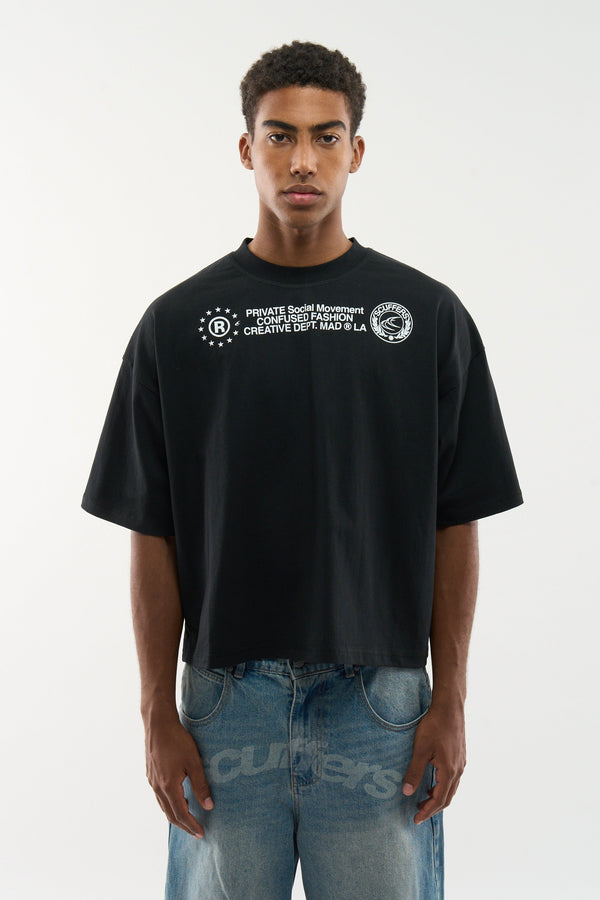 Confused Black T-Shirt