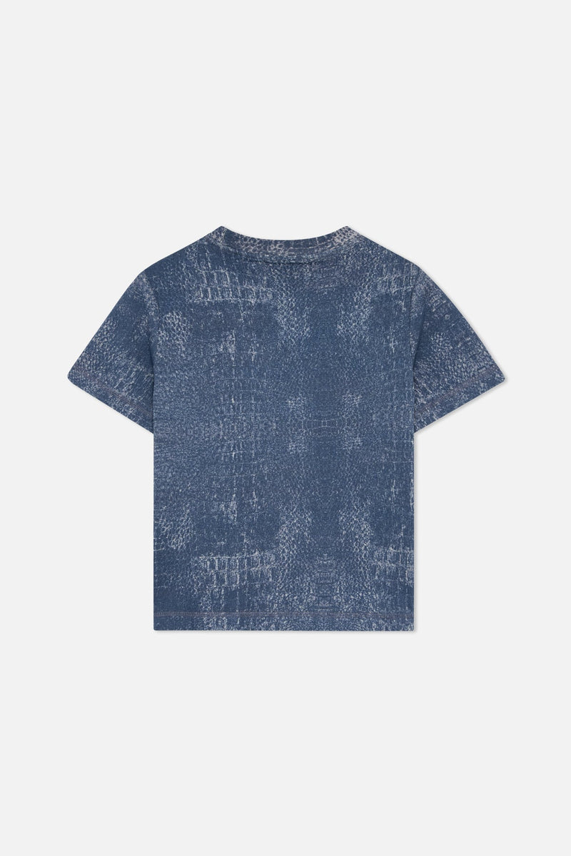 Crocodile Navy Fitted T-Shirt