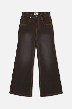 Corduroy Flared Brown Pants