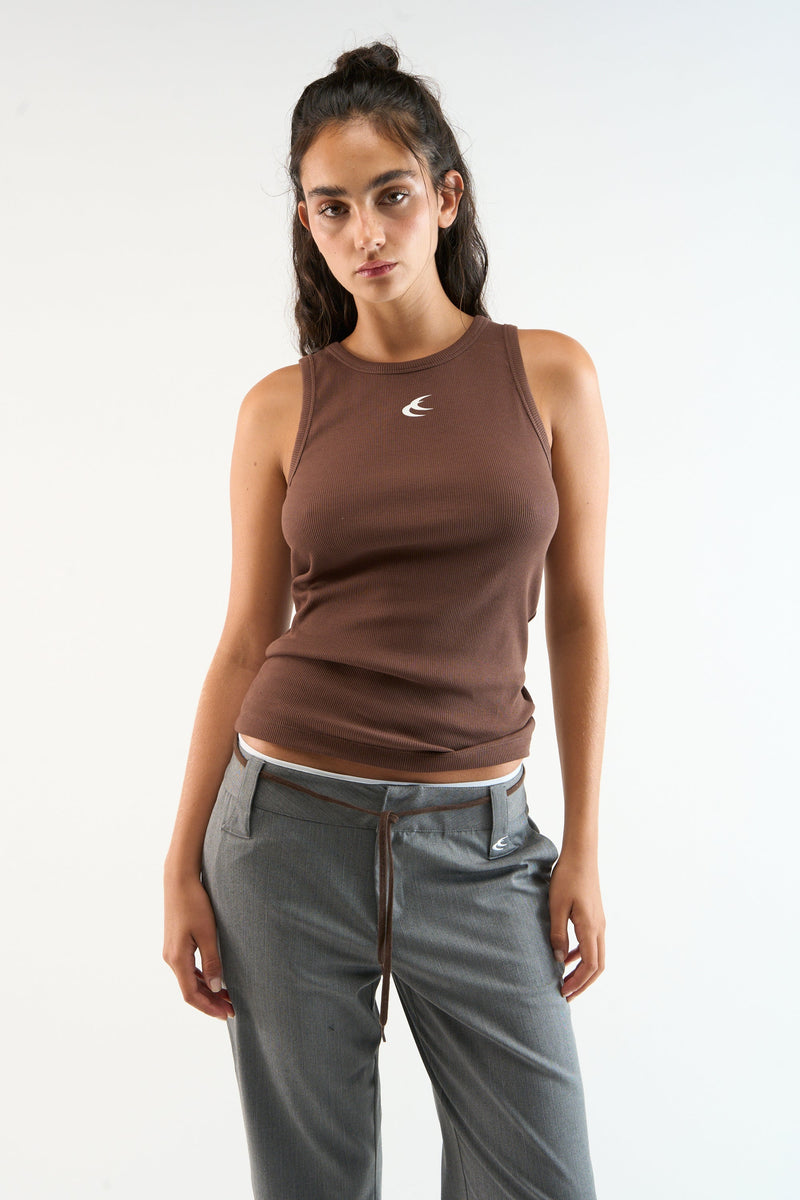 Brown & Yellow Canale Scff Tank Top Pack