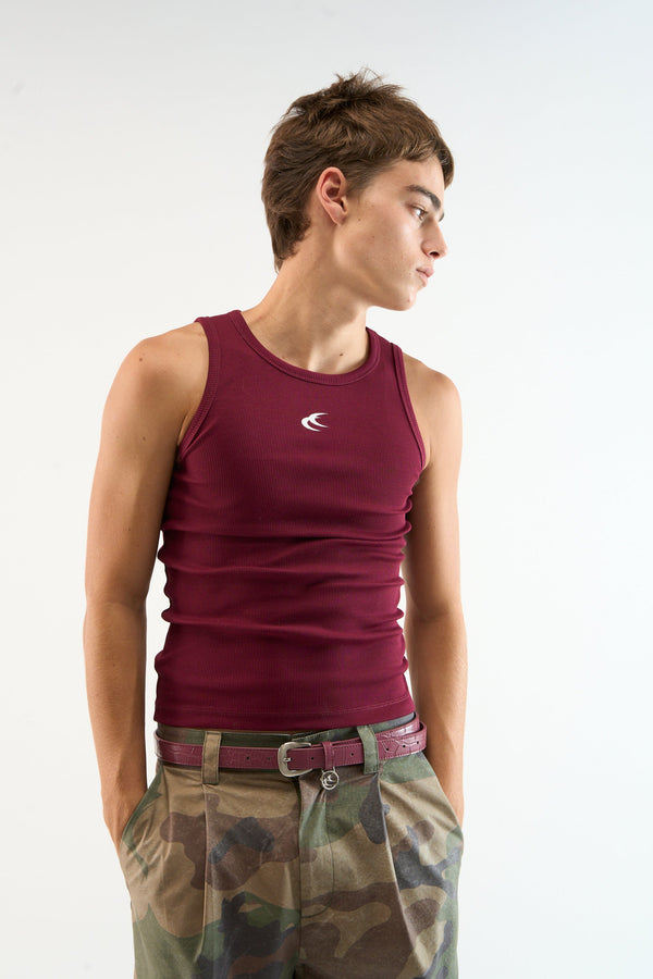 Burgundy & Pink Canale Scff Tank Top Pack