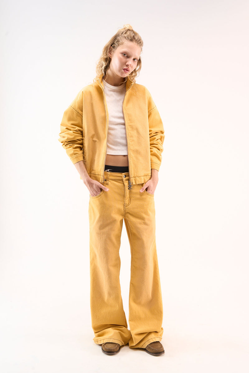 Corduroy Flared Yellow Pants