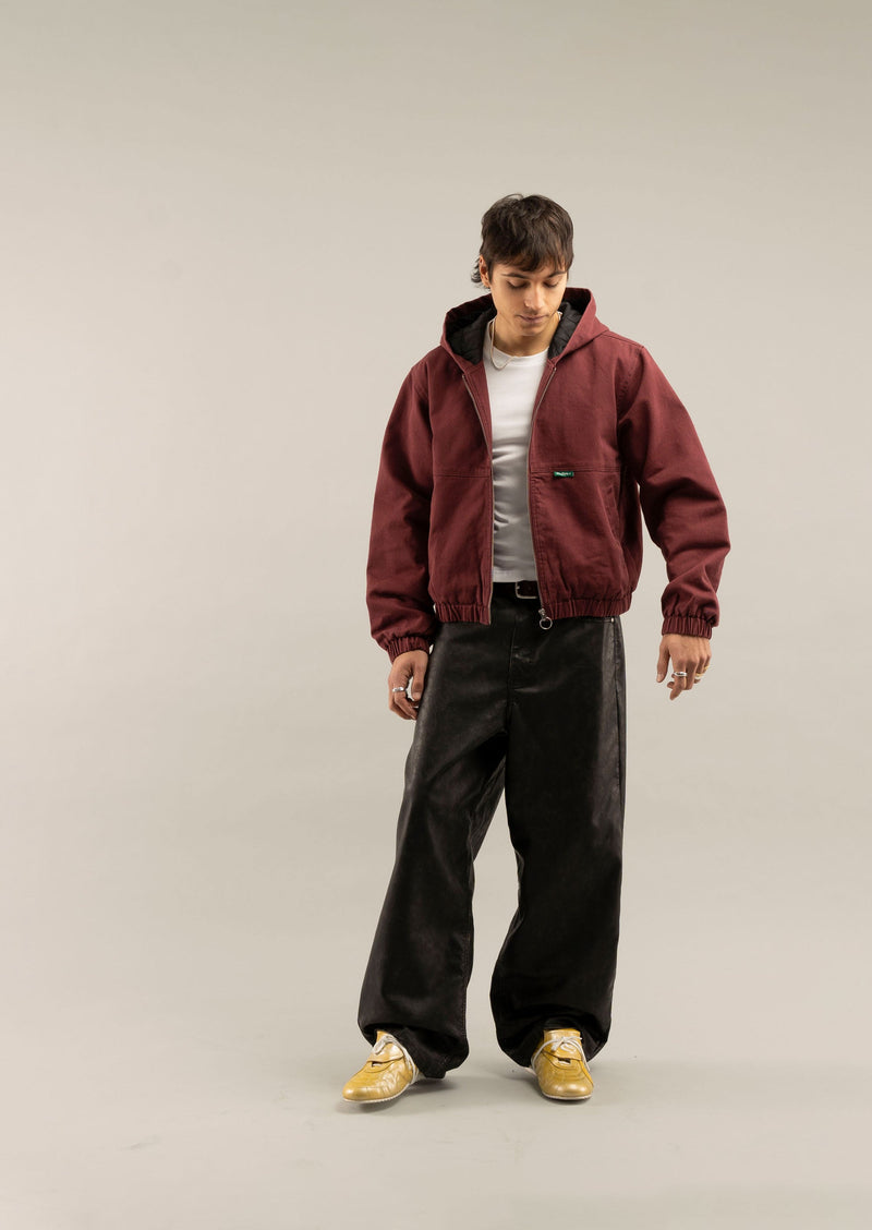 Stained Burgundy Work Jacket