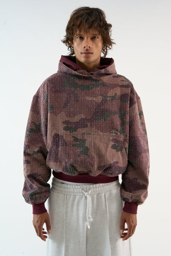 Ripstop Burgundy Hoodie
