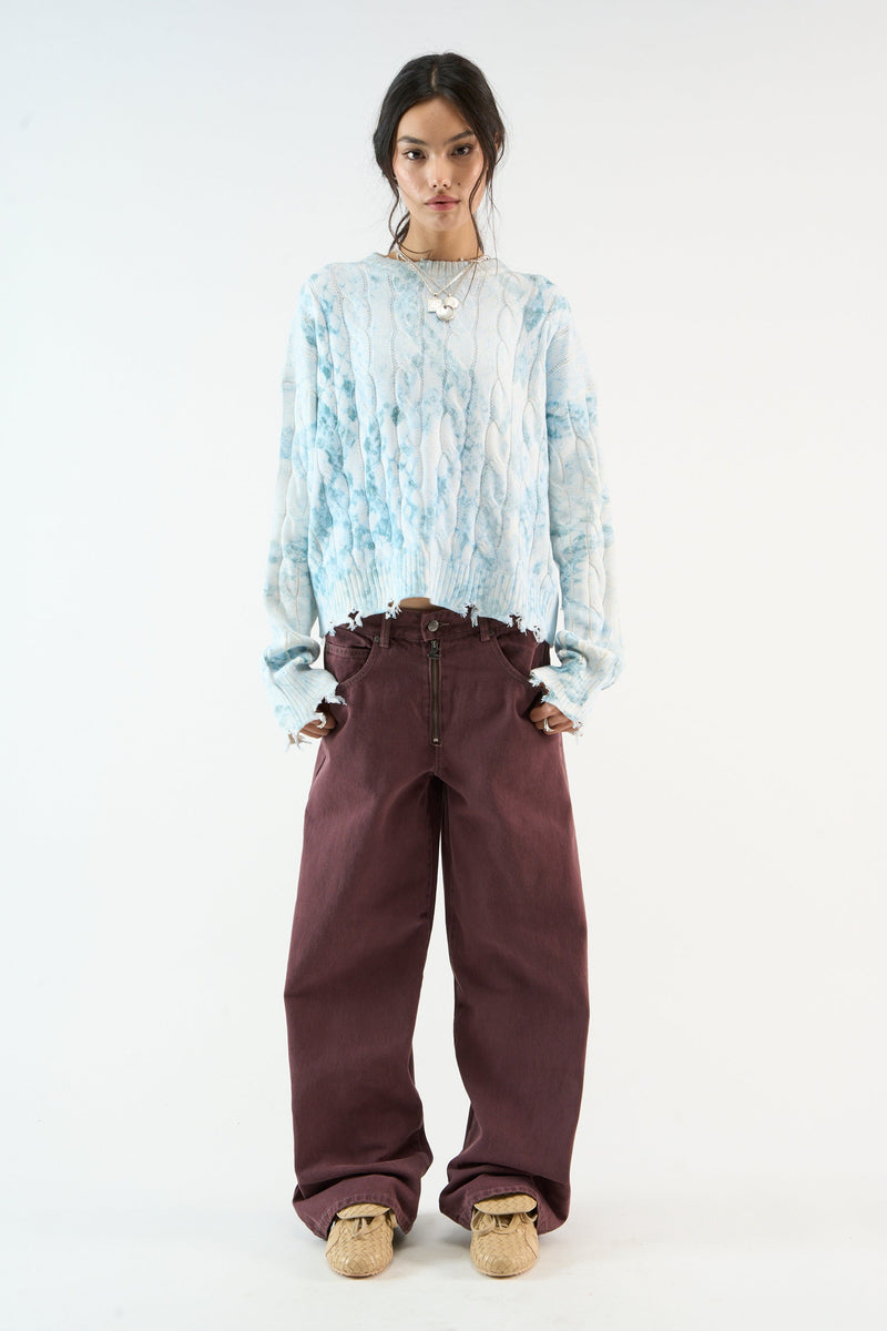 Trench Blue Snake Knit