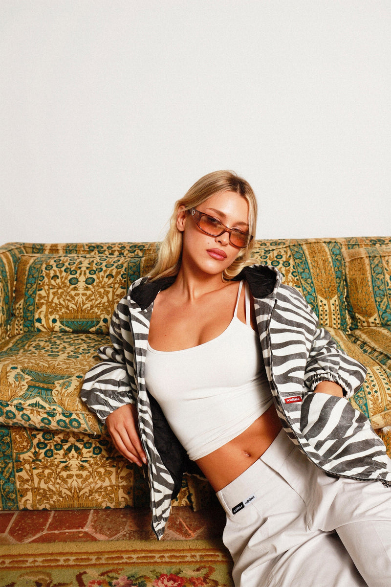 Zebra Print Work Jacket