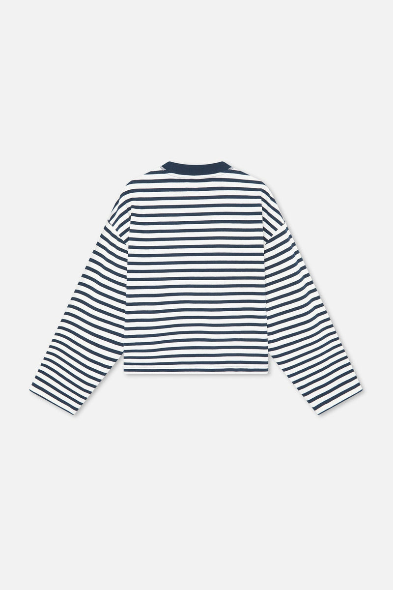 Emblem Striped Navy Longsleeve