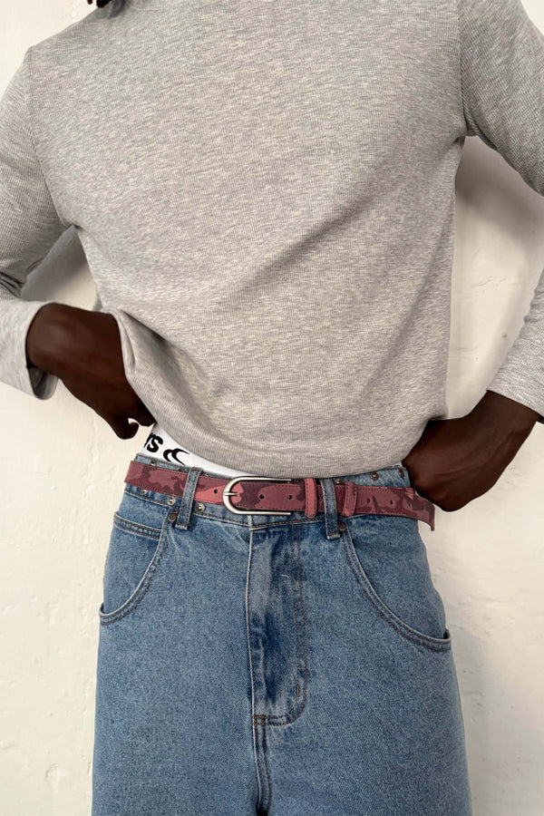 Camo Burgundy Belt