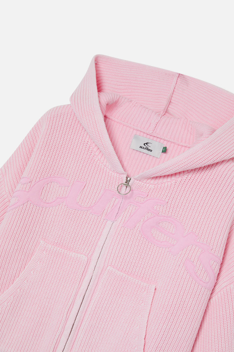 New Light Pink Buzz Knit Zipper