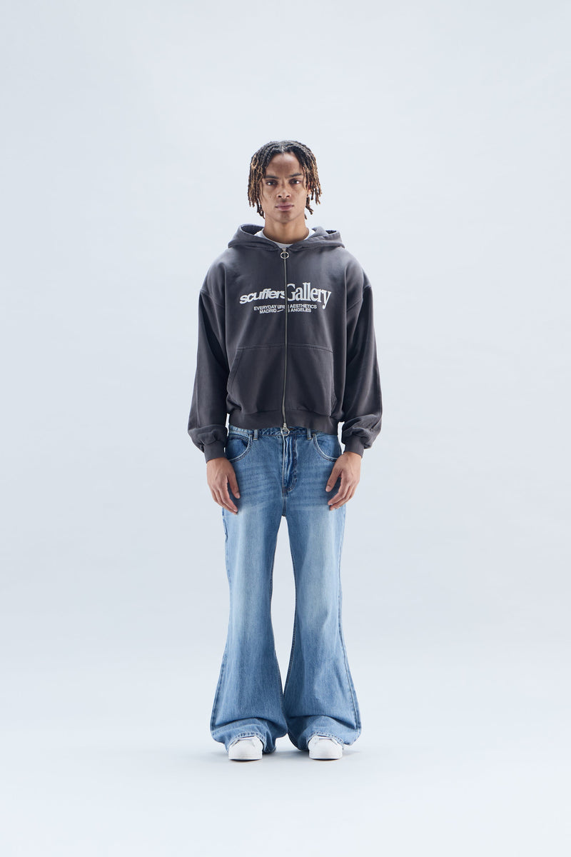 Gallery Black Zipped Hoodie
