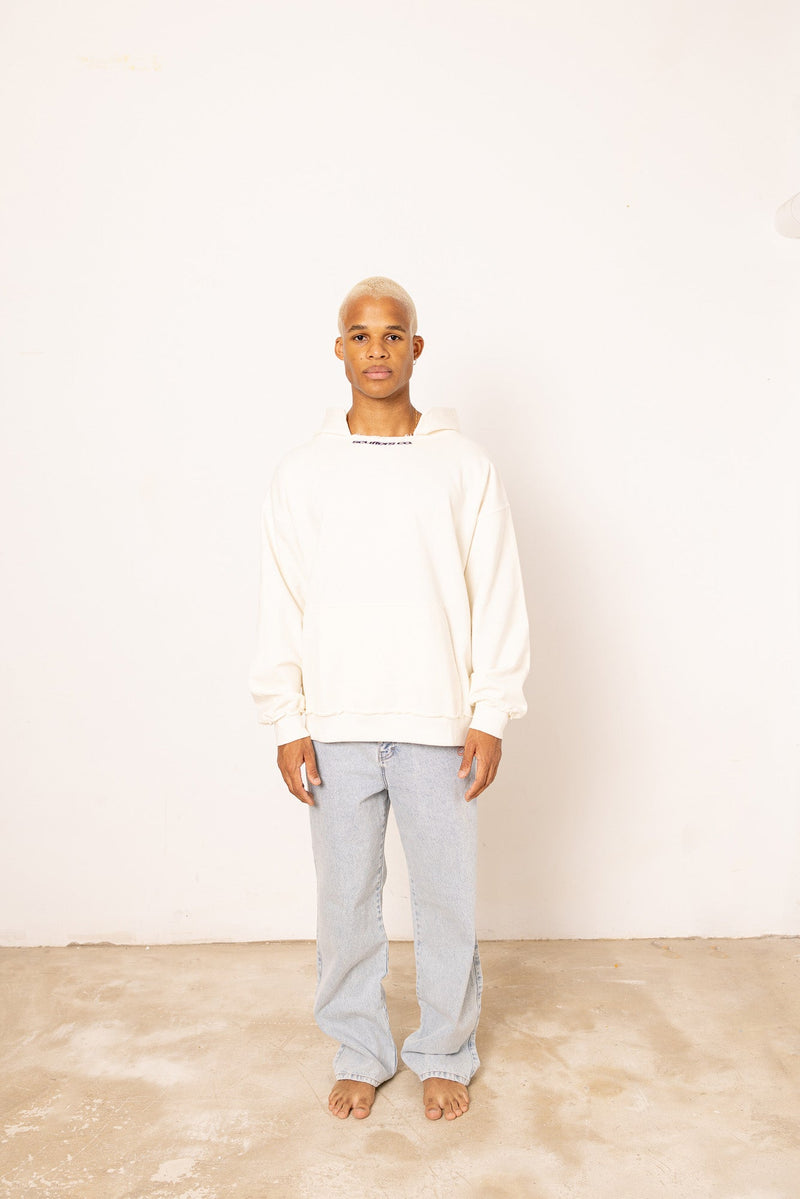 Deslited Hoodie Ecru