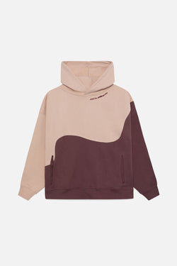 Double color Hoodie Burgundy