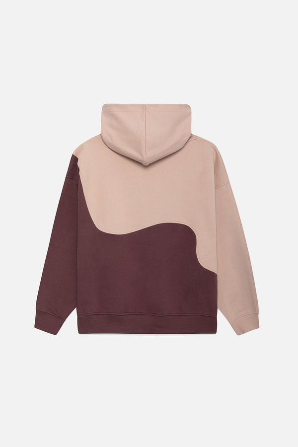 Double color Hoodie Burgundy