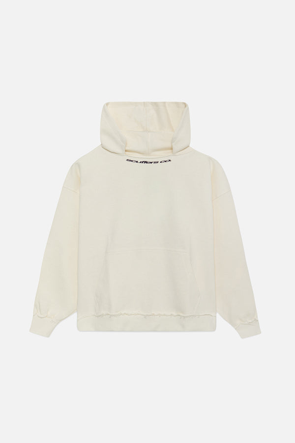 Deslited Hoodie Ecru