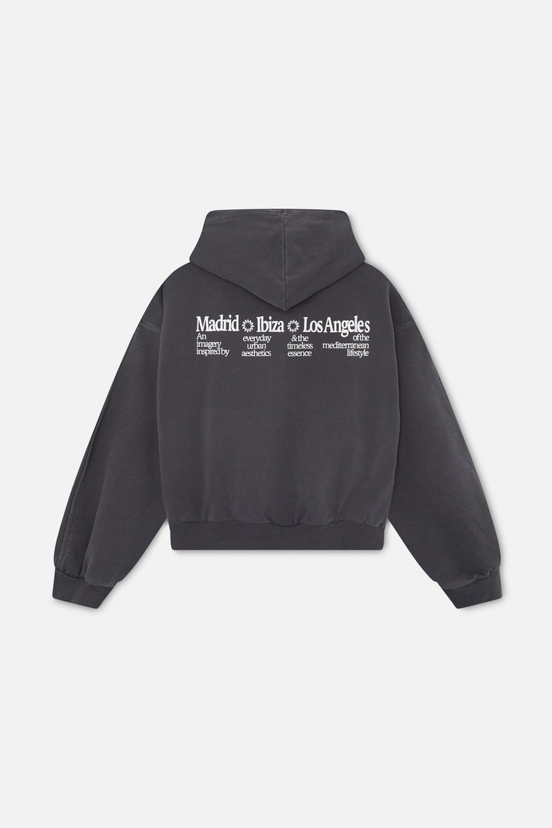 Gallery Black Zipped Hoodie