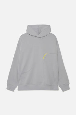 Stitching Hoodie Grey