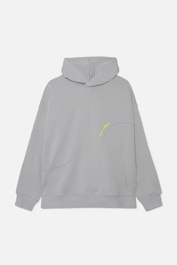 Stitching Hoodie Grey