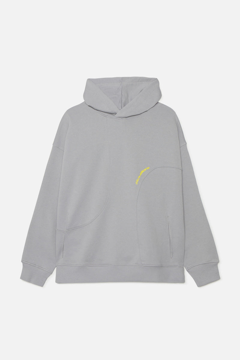 Stitching Hoodie Grey