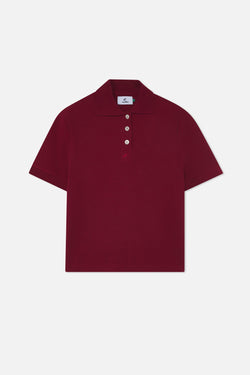 Waffle Burgundy Polo