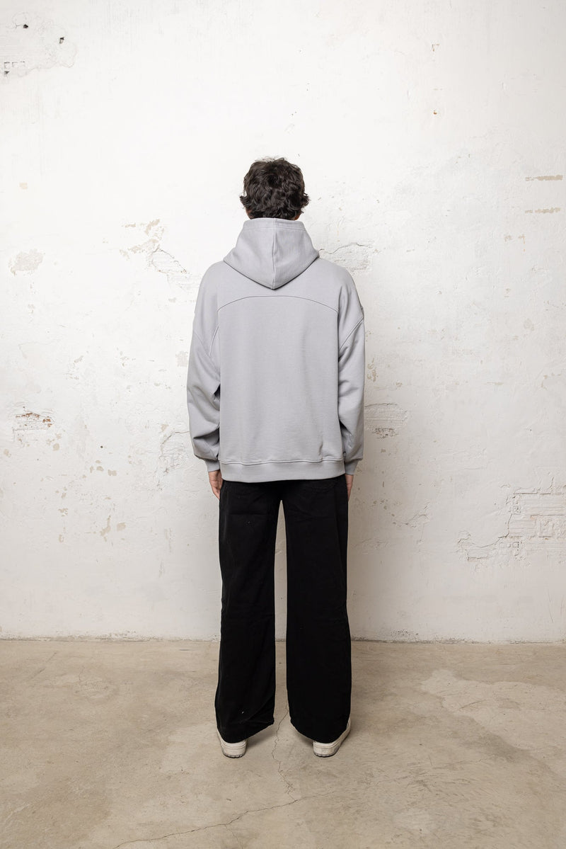 Stitching Hoodie Grey