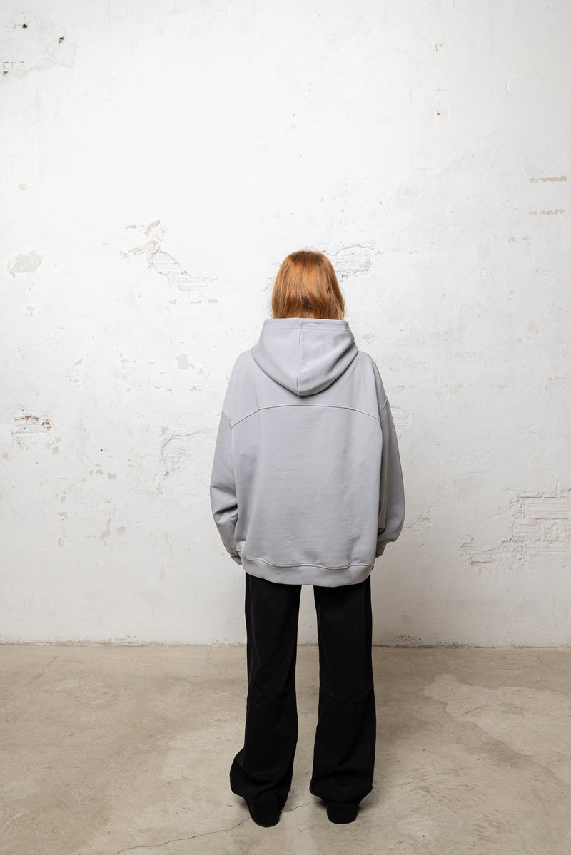 Stitching Hoodie Grey